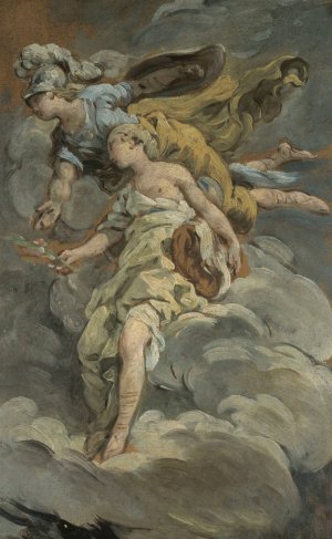 Minerva and Peace by Noel Halle Oil Painting
