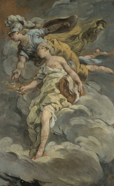 Minerva and Peace  by Noel Halle - Hand-Painted Oil Painting Reproduction