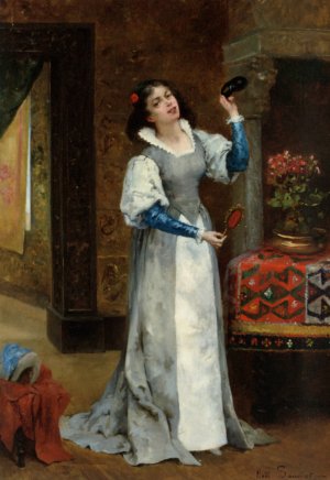 Before The Masked Ball by Noel Saunier Oil Painting