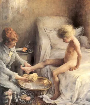 La Toilette de Jean Guerard by Norbert Goeneutte Oil Painting