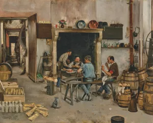 Le repas des ouvriers by Norbert Goeneutte Oil Painting