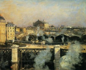 The Pont de l'Europe and the Gare Saint-Lazare with Scaffolding