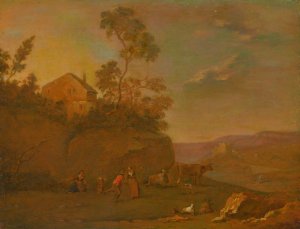 Early Evening by Norbert Joseph Carl Grund Oil Painting