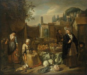 Genre Scene by Norbert Van Bloemen Oil Painting