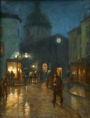 A Steady Drizzle by Norman Garstin - Oil Painting Reproduction