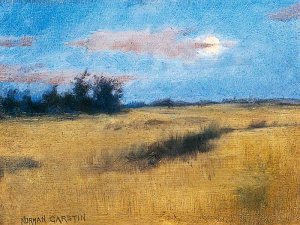 Canadian Landscape with Rising Moon