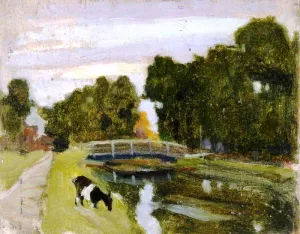 Canal by Norman Garstin - Oil Painting Reproduction