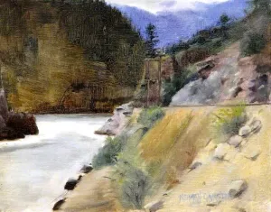 Hell Gate Canyon, Fraser River, Canada painting by Norman Garstin