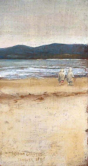 On the Sands, Tangier Oil painting by Norman Garstin