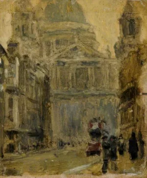 St Paul's, London by Norman Garstin - Oil Painting Reproduction