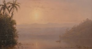 Sunset in the Tropics by Norton Bush Oil Painting