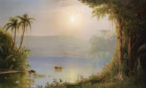 Tropical River Landscape Oil painting by Norton Bush