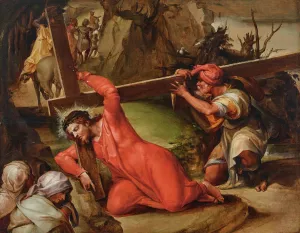 Christ Carrying the Cross Oil painting by Nosadella (Giovanni Francesco Bezzi)