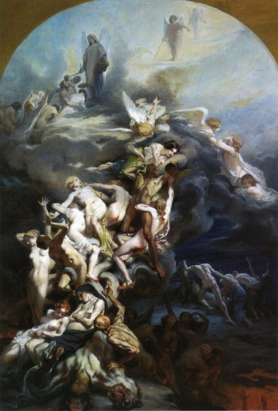 Main Product Photo of Heaven and Hell Painting by Octave Tassaert