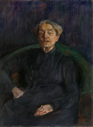 Portrait of the Artist Aasta Hansteen by Oda Krohg Oil Painting