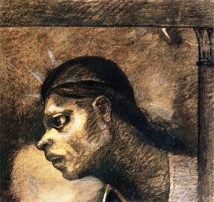 A Man of the People, Also Known as Savage by Odilon Redon Oil Painting