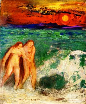 Adam and Eve painting by Odilon Redon