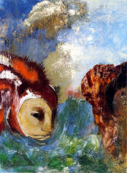 Main Product Photo of Angelica and the Dragon Painting by Odilon Redon