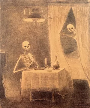 Battle of Bones painting by Odilon Redon