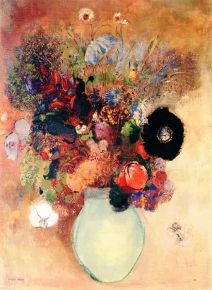 Black Poppy painting by Odilon Redon