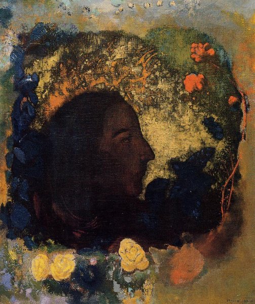 Main Product Photo of Black Profile also known as Gauguin Painting by Odilon Redon