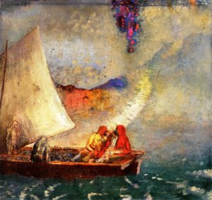 Boat also known as Boat with Grey Sail by Odilon Redon Oil Painting