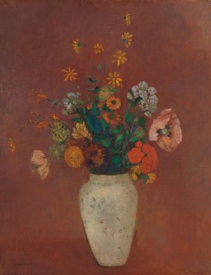 Bouquet in a Chinese Vase by Odilon Redon Oil Painting
