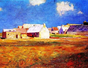 Breton Village Oil painting by Odilon Redon
