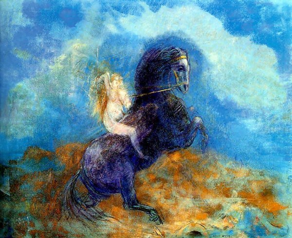 Main Product Photo of Brunhild also known as The Valkyrie Painting by Odilon Redon