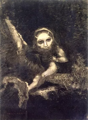 Caliban on a Branch by Odilon Redon - Oil Painting Reproduction