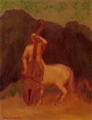 Centaur with Cello Oil painting by Odilon Redon