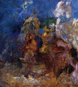 Centaurs Oil painting by Odilon Redon