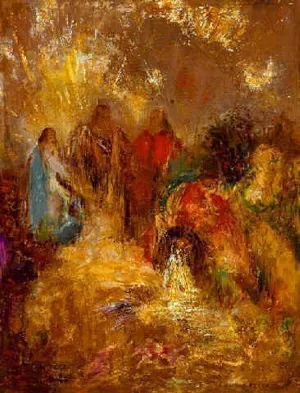 Christ and His Desciples Oil painting by Odilon Redon