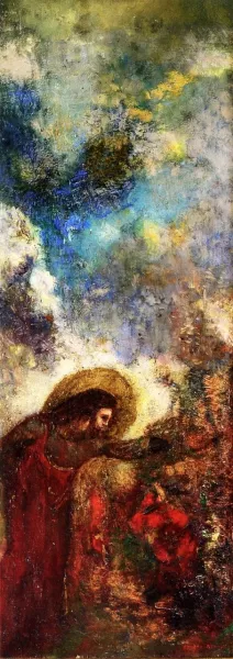 Christ at the Bush by Odilon Redon - Oil Painting Reproduction