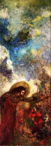 Christ at the Bush by Odilon Redon - Hand-Painted Oil Painting Reproduction