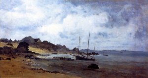 Fishing Village by Odilon Redon Oil Painting