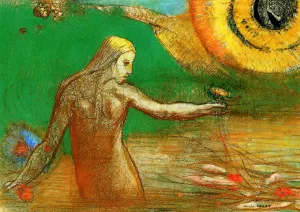 Flower of Blood Oil painting by Odilon Redon