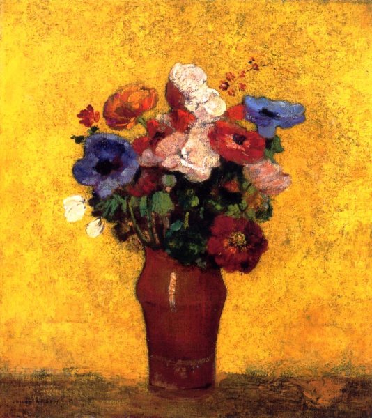 Flowers by Odilon Redon - Hand-Painted Oil Painting Reproduction