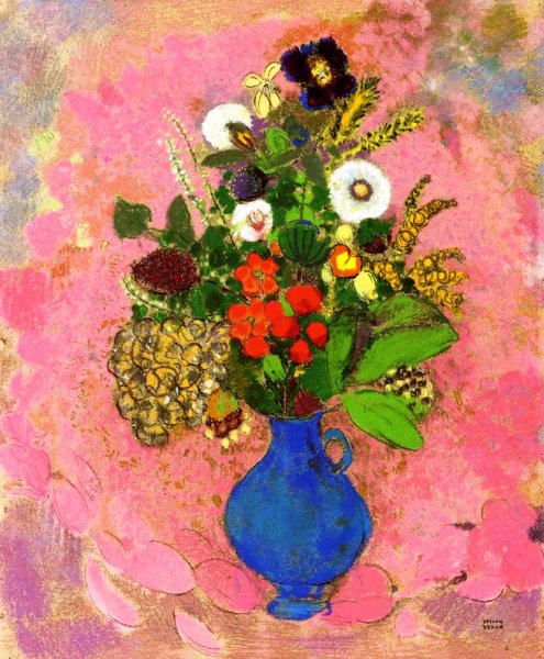 Flowers by Odilon Redon - Hand-Painted Oil Painting Reproduction