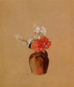 Flowers in a Pot by Odilon Redon Oil Painting