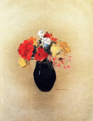 Flowers in a Vase by Odilon Redon Oil Painting