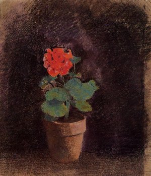 Geranium by Odilon Redon Oil Painting