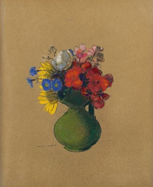 Geraniums et fleurs des champs by Odilon Redon Oil Painting