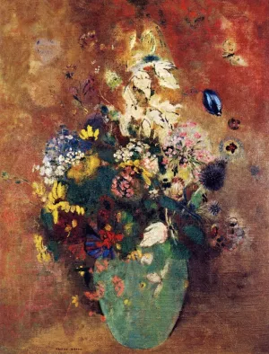 Green Vase painting by Odilon Redon