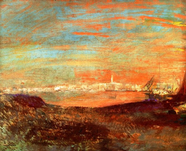 Main Product Photo of Italian Landscape Painting by Odilon Redon