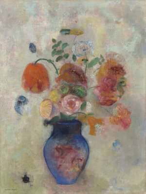 Large Vase with Flowers by Odilon Redon Oil Painting
