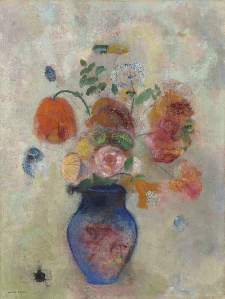 Main Product Photo of Large Vase with Flowers  Painting by Odilon Redon