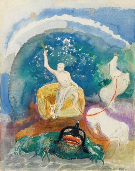 Main Product Photo of Le Monstre Vert  Painting by Odilon Redon