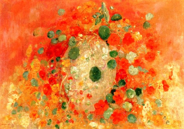 Main Product Photo of Nasturtiums Painting by Odilon Redon