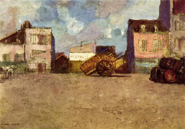 Main Product Photo of Near the Harbor, Brittany Painting by Odilon Redon